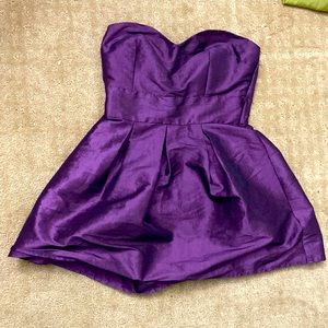 Mini cocktail party dress, above knee, color Purple